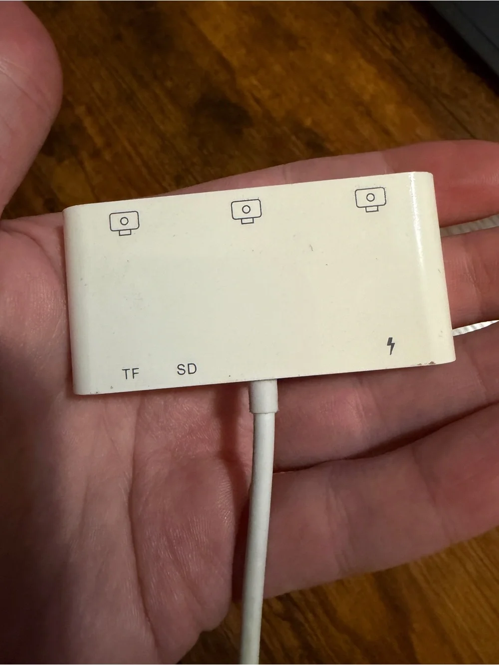 White Lightning to SD/TF Card Reader Adapter